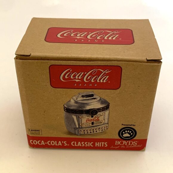 Coca-Cola Boyds Bears Figurine Classic Hits Jukebox 1st Edition Trinket Box Vtg - Picture 10 of 14